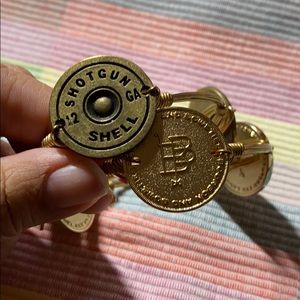 Bourbon and bowties bangle set gold